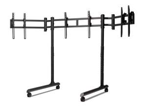 Next Level Racing® Round Tube Freestanding Triple Monitor Stand