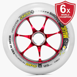 Products: Bont Red Magic 125mm Hardcore 2.0 Inline Skate Wheel - Speed Rollerz
