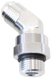 MALE -12 ORB 45 TO -12AN MALE SILVER FULL SWIVEL