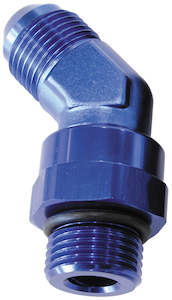 Wastegates: MALE -12 ORB 45 TO -12AN MALE BLUE FULL SWIVEL