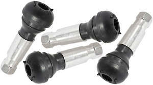 RUBBER PULL THRU VALVE STEMS 4 PACK CHROME 7/16" HOLE