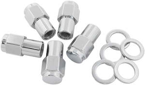 0.750 SHANK CLOSED NUTS M12 x 1.50mm CHROME WHEEL (5)