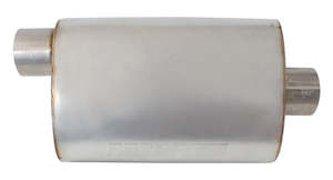 3.0" STAINLESS STEEL AEROFLOW 5500 SERIES MUFFLERS - OFFSET INLET/CENTER OUTLET