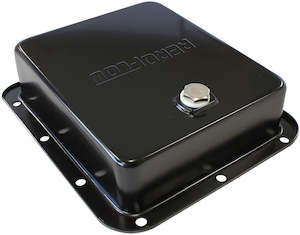 Sumps: FORD C4 DEEP TRANSMISSION PAN BLACK EXTRA CAPACITY
