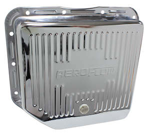 TH350 DEEP TRANSMISSION PAN   CHROME W/ DRAIN PLUG