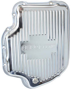 TH400 DEEP TRANSMISSION PAN CHROME W/ DRAIN PLUG 3" DEEP