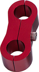Hose Accesories: BILLET DUAL HOSE SEPARATOR RED 19MM ID OR 3/4" ID