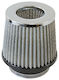 4" I.d Clamp On Pod Filter S/selement, Chrome Inverte 5" Lon