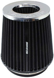 Pod Filters: 5" CLAMP-ON INV TAPERED FILTER4.5 / 6.5 O.D, 6" H CHROME