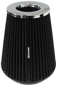 6" CLAMP-ON INV TAPERED FILTER7.5 / 4.7 O.D, 8" H CHROME