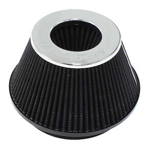 6" CLAMP-ON TAPERED FILTER 7.6 / 4.7" O.D, 4" HIGH CHROM