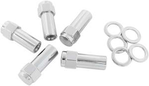 1.38 SHANK CLOSED NUTS 1/2 CHROME 1/2-20" WHEEL (5)