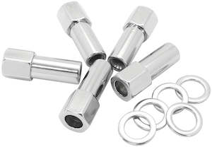 1.38 SHANK OPEN NUTS M14x1.50 CHROME M14 x 1.50mm WHEEL (5)