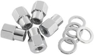 0.550 SHANK OPEN NUTS M14x1.50CHROME M14 x 1.50mm WHEEL (5)