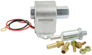 Fuel Pumps: 1.5 - 4 PSI 25 GPH INLINE FUELPUMP METAL 1/8" NPT FACET 5/16" Aeroflow - AF 49-1067