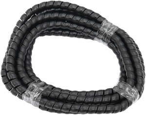 6mm I.D SPIRAL WRAP COVER BRAIDED HOSE WIRE 3.7 METERS BLACK Aeroflow - AF 91-9850