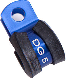 CUSHIONED P CLAMPS -7AN 5PK BLUE 11MM ID OR 7/16" ID