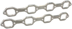 Ford 289-351W header flanges 1-3/4" square port PAIR VIC JR
