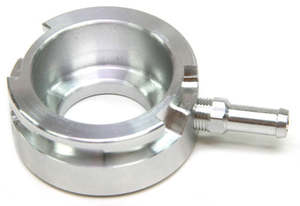 Caps Plates: BILLET RADIATOR NECK WELD ON RAW FINISH LARGE CAP 42MM ID