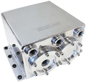 Surge Tanks: DUAL FUEL PUMP SURGE TANK POLISHED SUITS 2 X AF49-1014