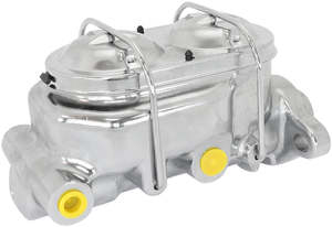 BRAKE MASTER CYLINDER 1-1/8" BORE CAST IRON CHROME GM