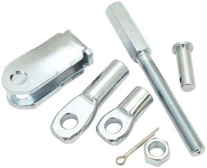 Brake Boosters: BRAKE BOOSTER EXTENSION ROD CLEVIS KIT STEEL 4-3/4" LONG