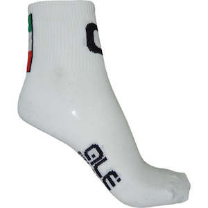 SOCKS ACCESSORY: ALE Q-Skin Medium Cuff Socks - White