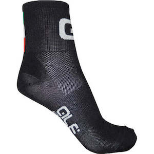 SOCKS ACCESSORY: ALE Q-Skin Medium Cuff Socks - Black