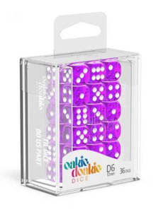 Oakie Doakie Dice Translucent - D6 12mm Purple (36)
