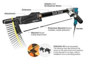 Products: QUICKDRIVE PRO-300 Complete System - 515mm Extension - Makita Screw Gun & Adapter - SP Fasteners