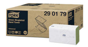 Paper Towels: Tork Green Singlefold Hand Towel Advanced