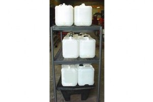 Products: Two Shelf Bund Rack to suit 2 Drum Bund