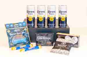 Products: M-m-m-My Corona Gift Hamper with Beer