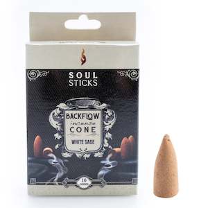Crystal Cleansing: Soul Sticks White Sage Backflow Incense Cone