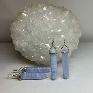 Blue Lace Agate DT Pendant - A Grade