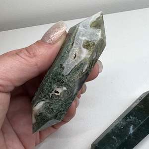 Towers Points: Moss Agate Double Terminated Point