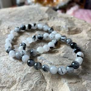 Crystals For Anxiety: Tourmaline Quartz Bracelet