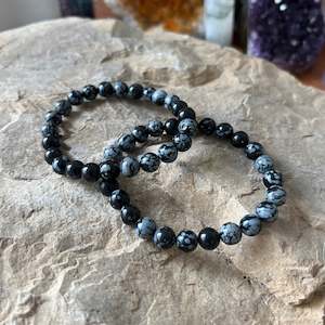 Snowflake Obsidian Bracelet