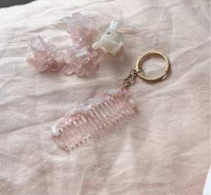 Whats In My Bag Hannahs Top Picks: Seanie Comb Keyring in Strawberry Clouds