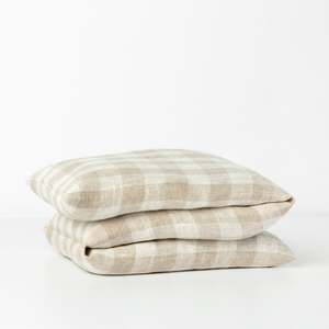 Tan: LINEN WHEAT BAG PARCHMENT // LARGE