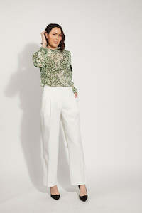 Drama The Label: Drama The Label Heidi Blouse - Green Twig