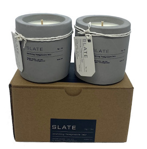 Empire Australia: Wax Glo Wax Filled Slate Candle - Noir 2 PK