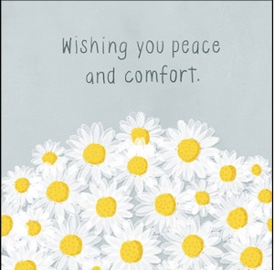 Affirmations Sympathy card - wishing you peace and comfort