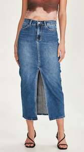 Junkfood Jeans: Junkfood Hazel Skirt - Blue