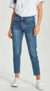 Junkfood Jeans: Junkfood Jeans Kailey Dark Blue Short Stuff Jean