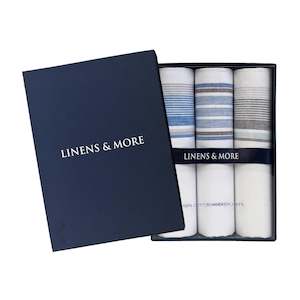 Linens More: Linens and More Mens 3 Hankies Striped