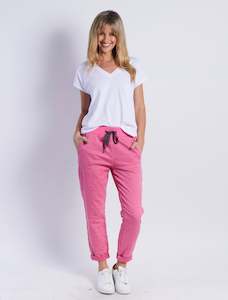 Monaco: Monaco Riley Denim Jogger - Pink Wash