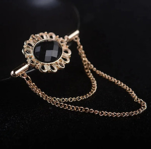 Brooch: Fresh Accessories - Madonna Brooch Oval Chains