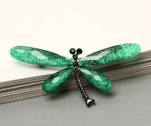 Jewellery: Fresh Accessories - Brooch Green Dragonfly