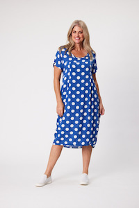 Democracy: Democracy Heidi Spot Dress - Blue